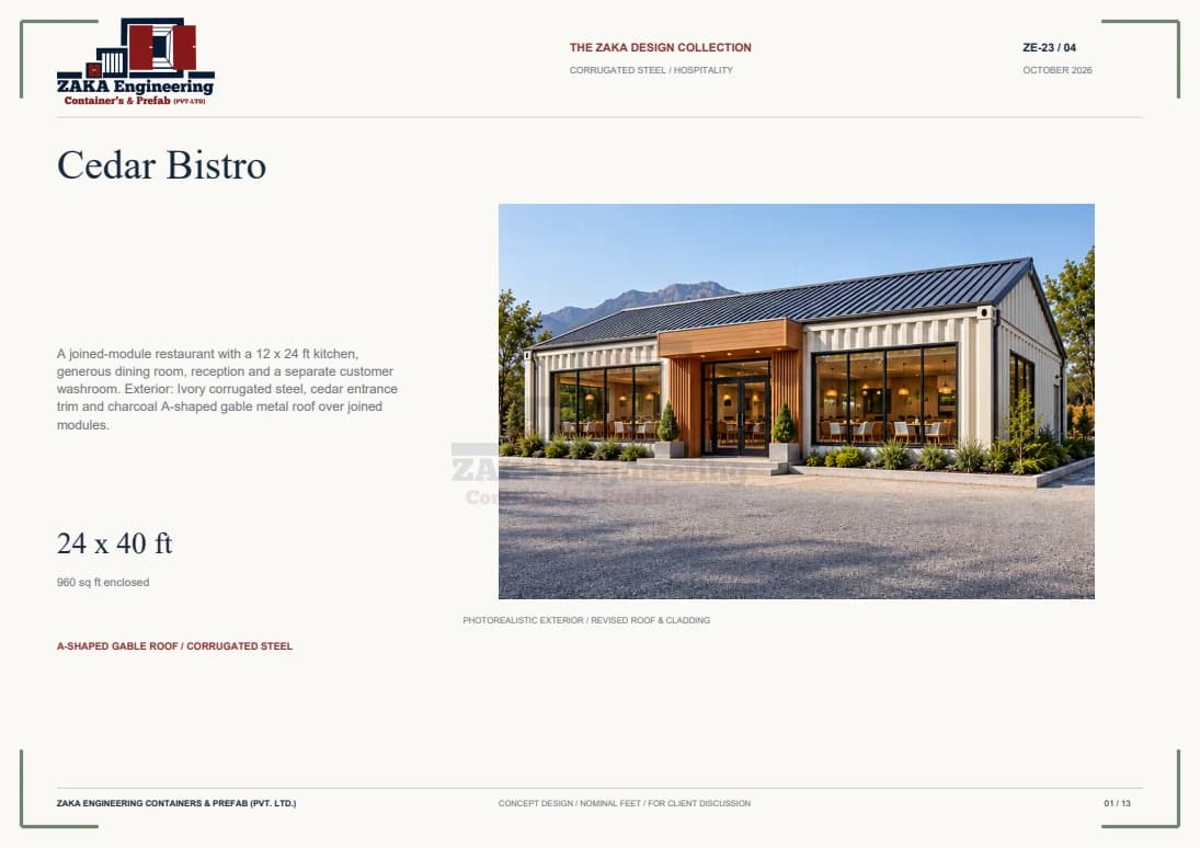 Cedar Bistro catalogue cover