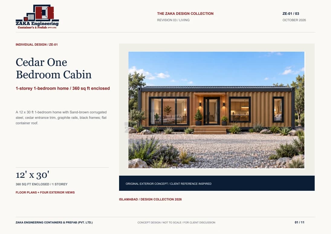 Cedar One Bedroom Cabin catalogue cover